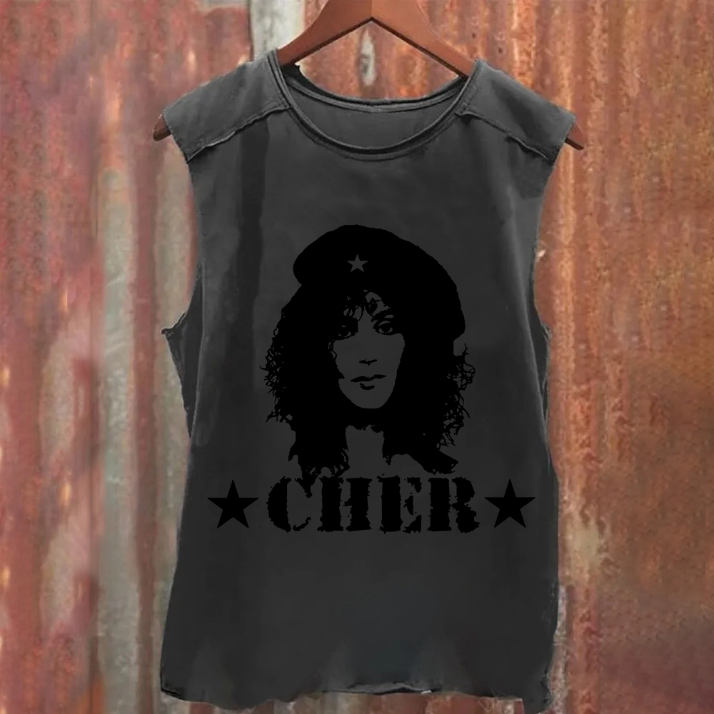 Cher Singer Vintage Washed Tank Top
