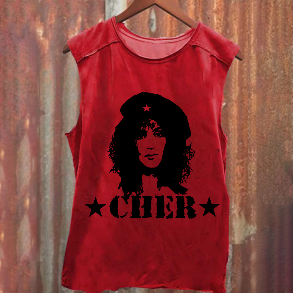Cher Singer Vintage Washed Tank Top