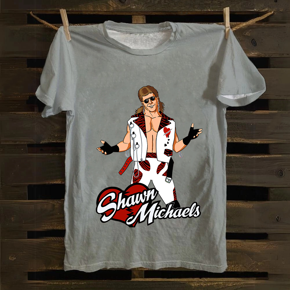 WWE Shawn Michaels Casual Printed Cotton T-Shirt