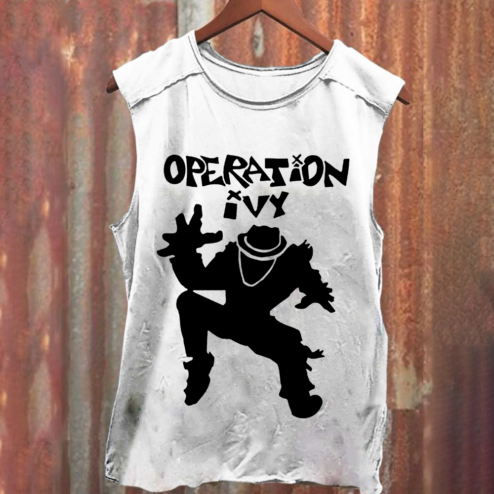 Unisex Vintage Washed Operation Ivy Band Tank Top