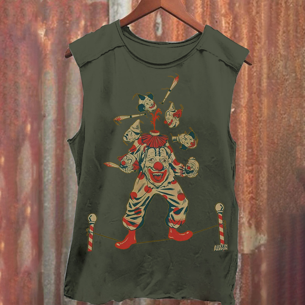 Halloween Clown Art Illustration Print Unisex Classic Tank Top