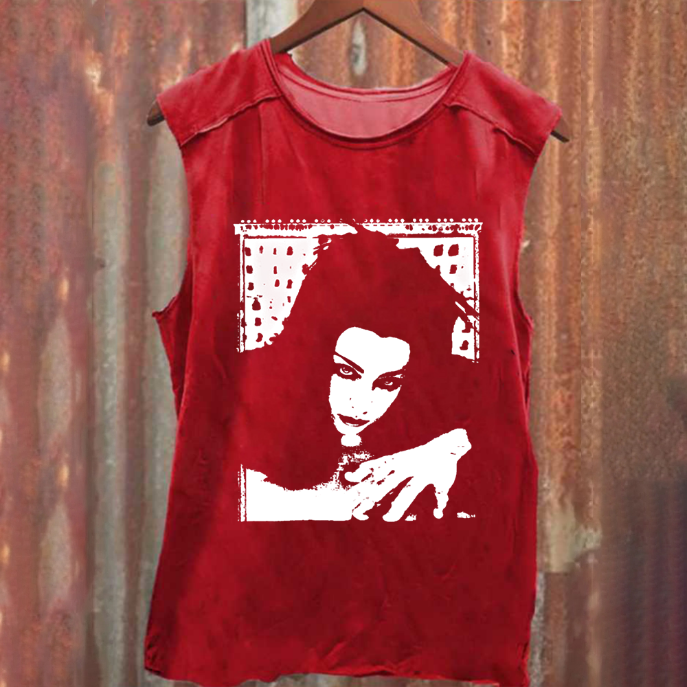Unisex Vintage Washed Amy Lee Singer Tank Top
