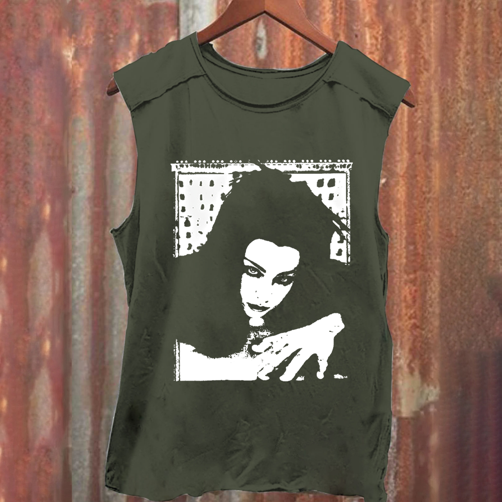 Unisex Vintage Washed Amy Lee Singer Tank Top