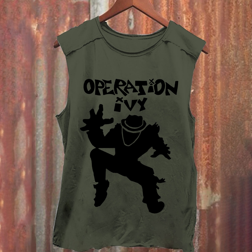 Unisex Vintage Washed Operation Ivy Band Tank Top