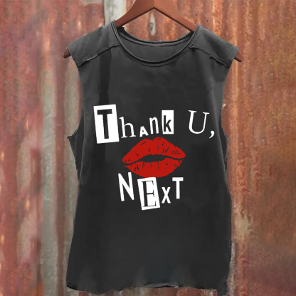 Unisex Vintage Washed Ariana Grande Singer Tank Top