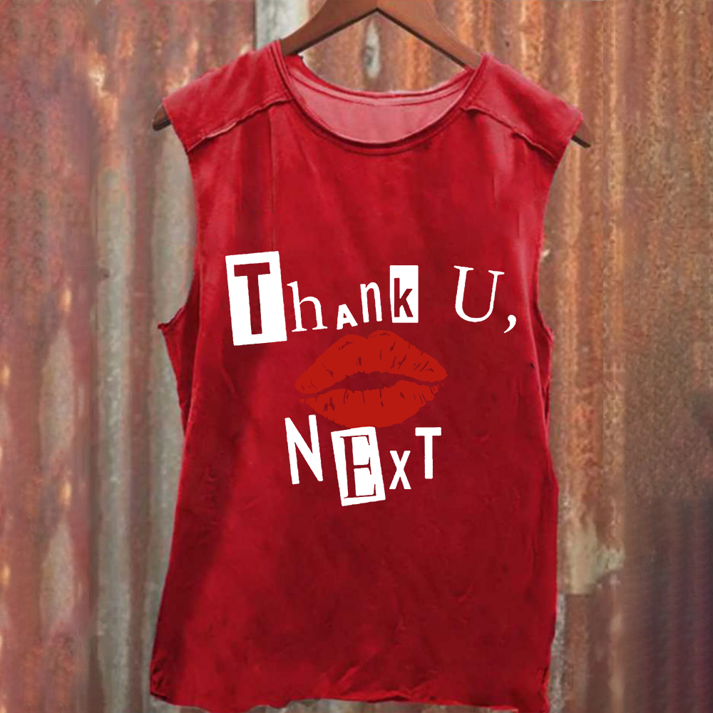 Unisex Vintage Washed Ariana Grande Singer Tank Top