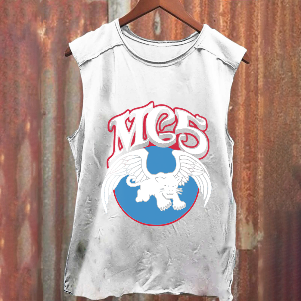 Unisex Vintage Washed  M.C.5 Music Bands Tank Top