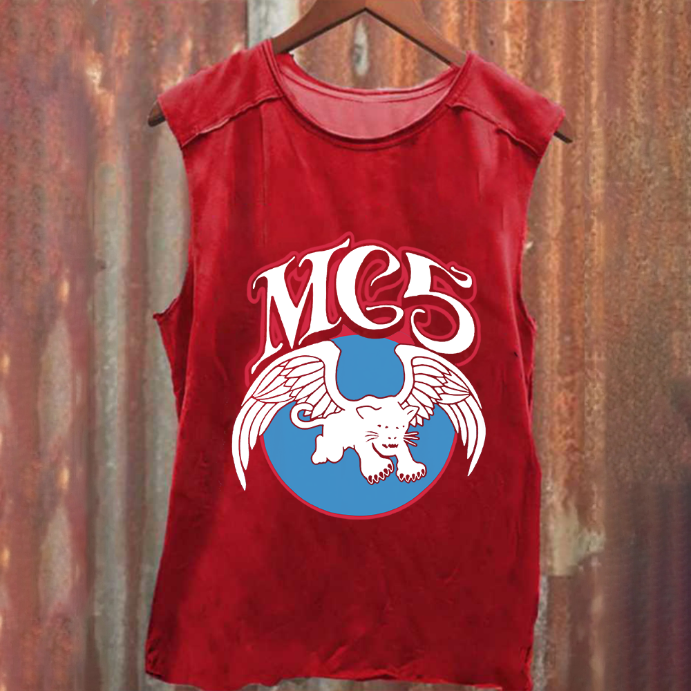 Unisex Vintage Washed  M.C.5 Music Bands Tank Top