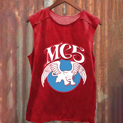 Unisex Vintage Washed  M.C.5 Music Bands Tank Top