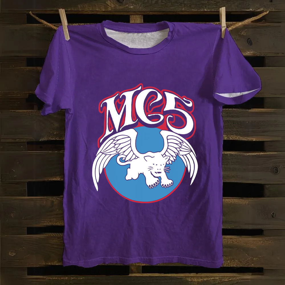 Unisex Vintage  M.C.5 Music Bands Cotton T-Shirt