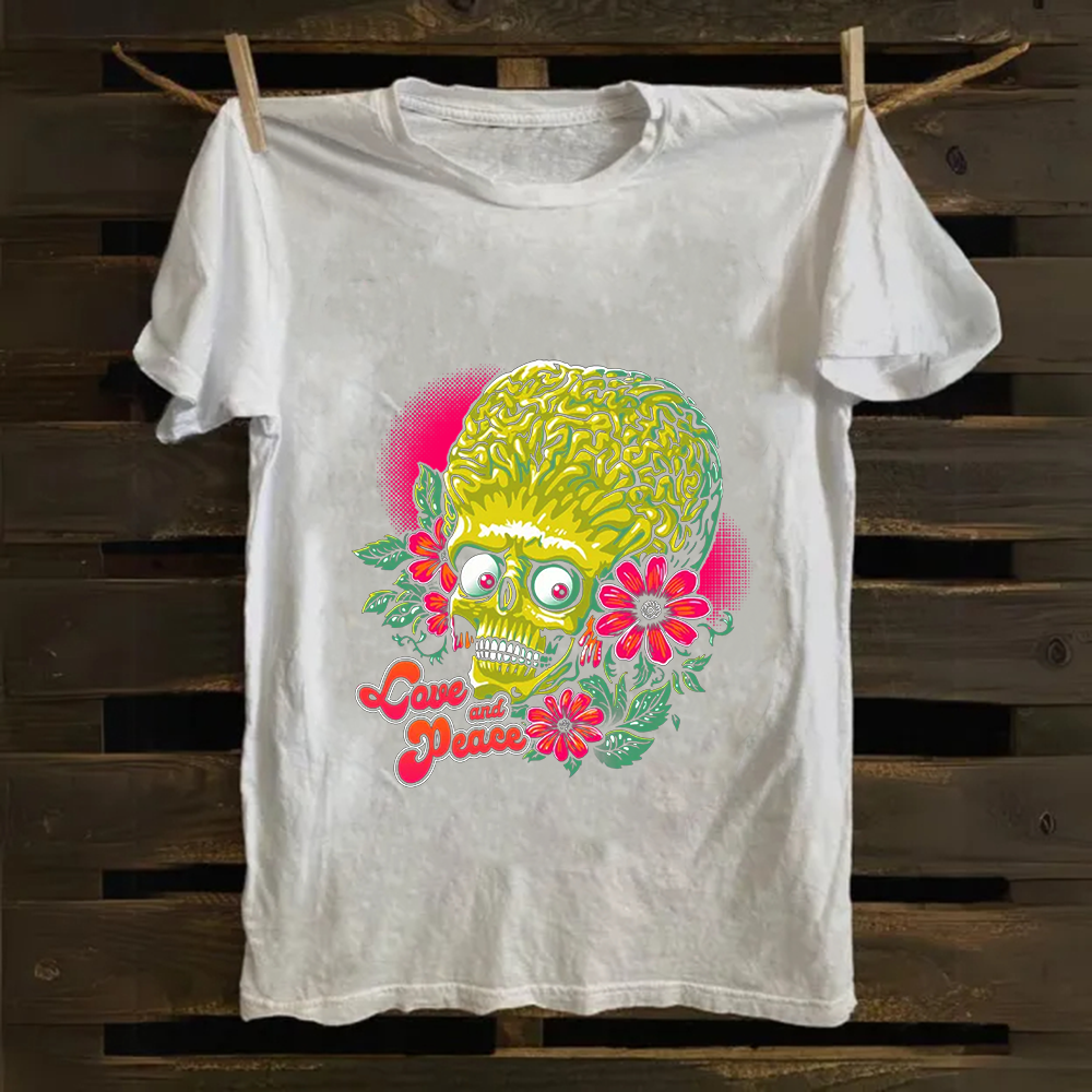 Unisex Vintage Love and Peace  Cotton T-Shirt