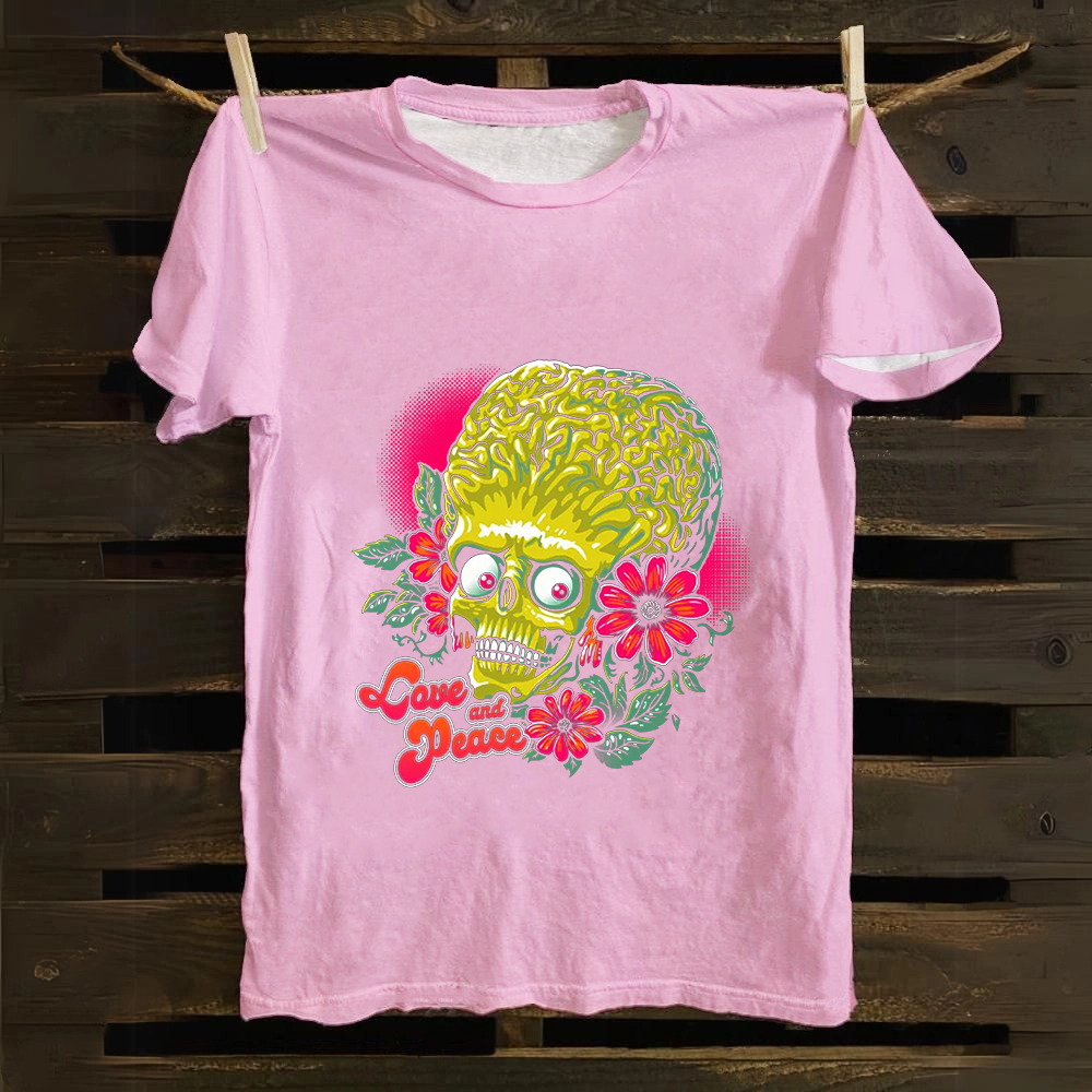 Unisex Vintage Love and Peace  Cotton T-Shirt