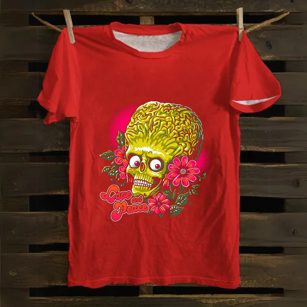 Unisex Vintage Love and Peace  Cotton T-Shirt