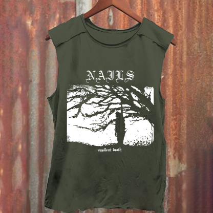 Nails Band Unsilent Death Vintage Washed Tank Top