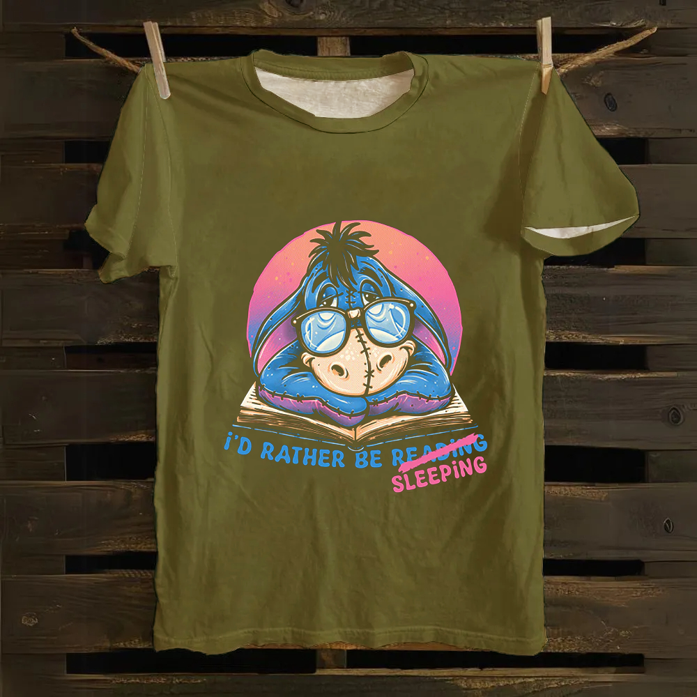 Unisex Vintage Rather Be Sleeping  Cotton T-Shirt