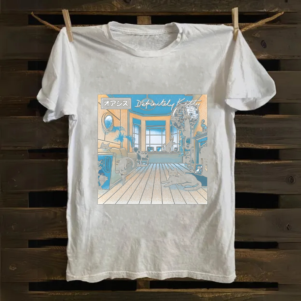 Unisex Vintage Definitely Kitty Cotton T-Shirt