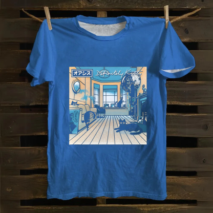 Unisex Vintage Definitely Kitty Cotton T-Shirt