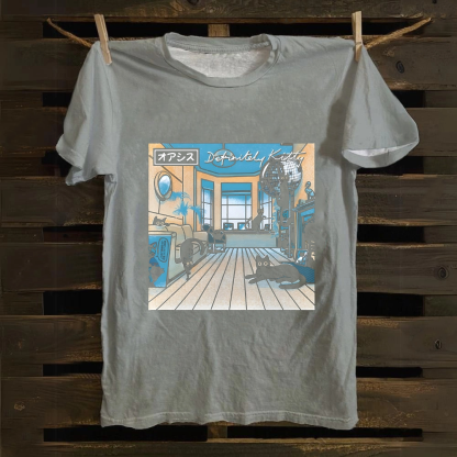 Unisex Vintage Definitely Kitty Cotton T-Shirt