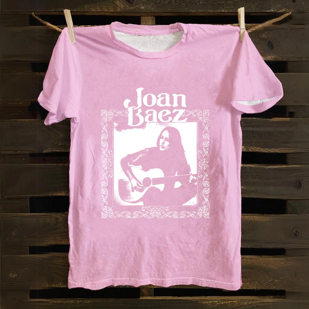 Unisex Vintage Joan Baez Singer Cotton T-Shirt