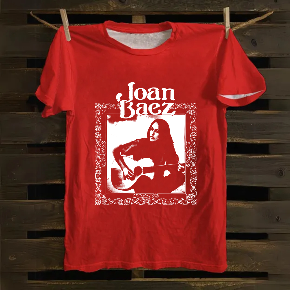 Unisex Vintage Joan Baez Singer Cotton T-Shirt