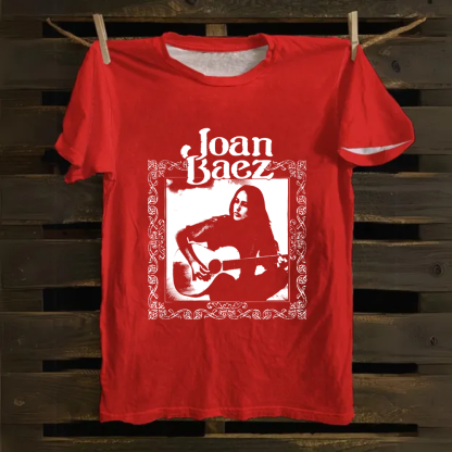 Unisex Vintage Joan Baez Singer Cotton T-Shirt