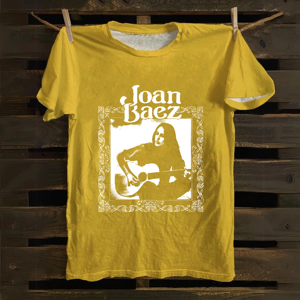 Unisex Vintage Joan Baez Singer Cotton T-Shirt