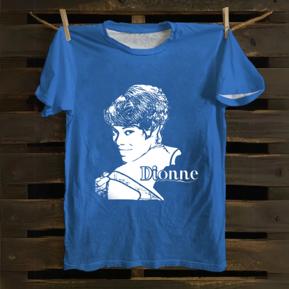 Unisex Vintage Dionne Warwick Singer  Cotton T-Shirt
