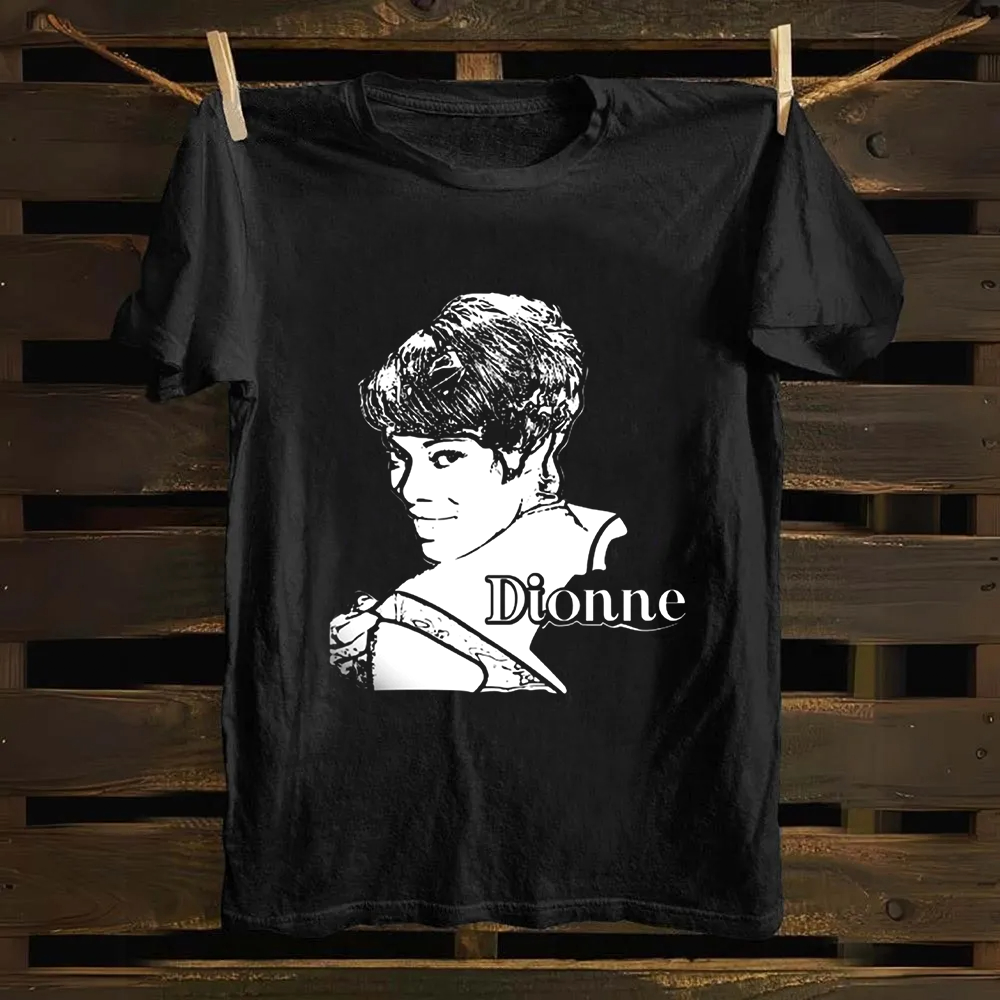 Unisex Vintage Dionne Warwick Singer  Cotton T-Shirt
