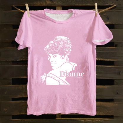 Unisex Vintage Dionne Warwick Singer  Cotton T-Shirt