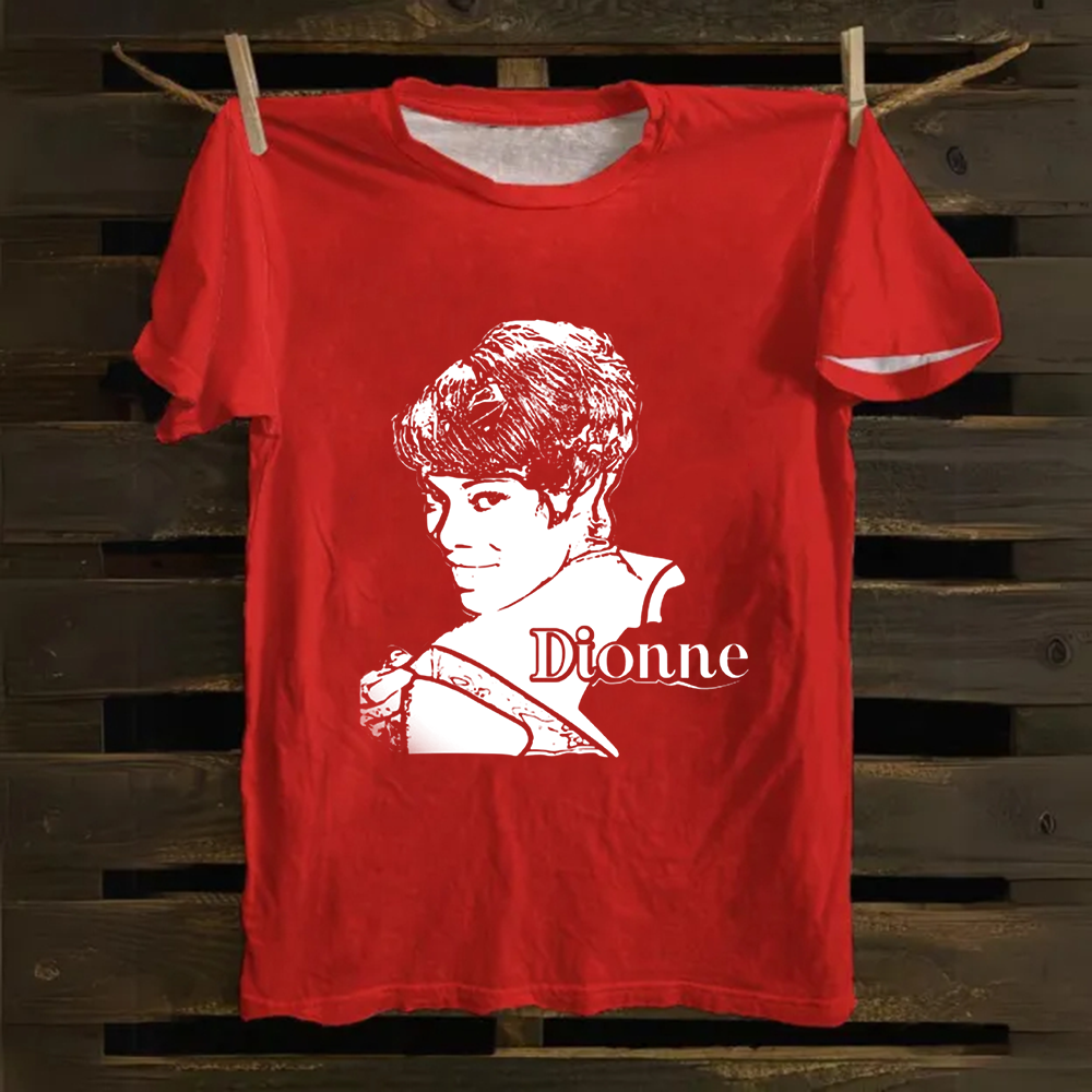 Unisex Vintage Dionne Warwick Singer  Cotton T-Shirt