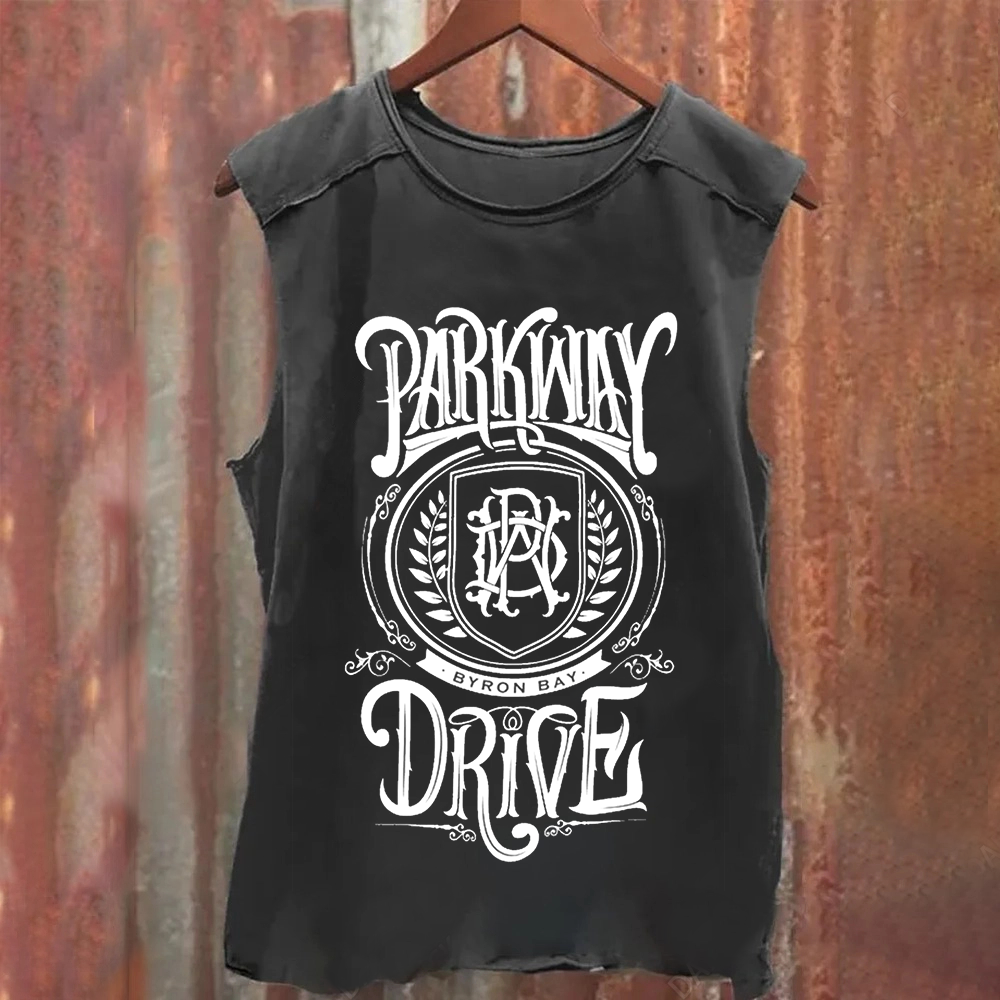 Unisex Vintage Washed  Parkway Drive Band Tank Top