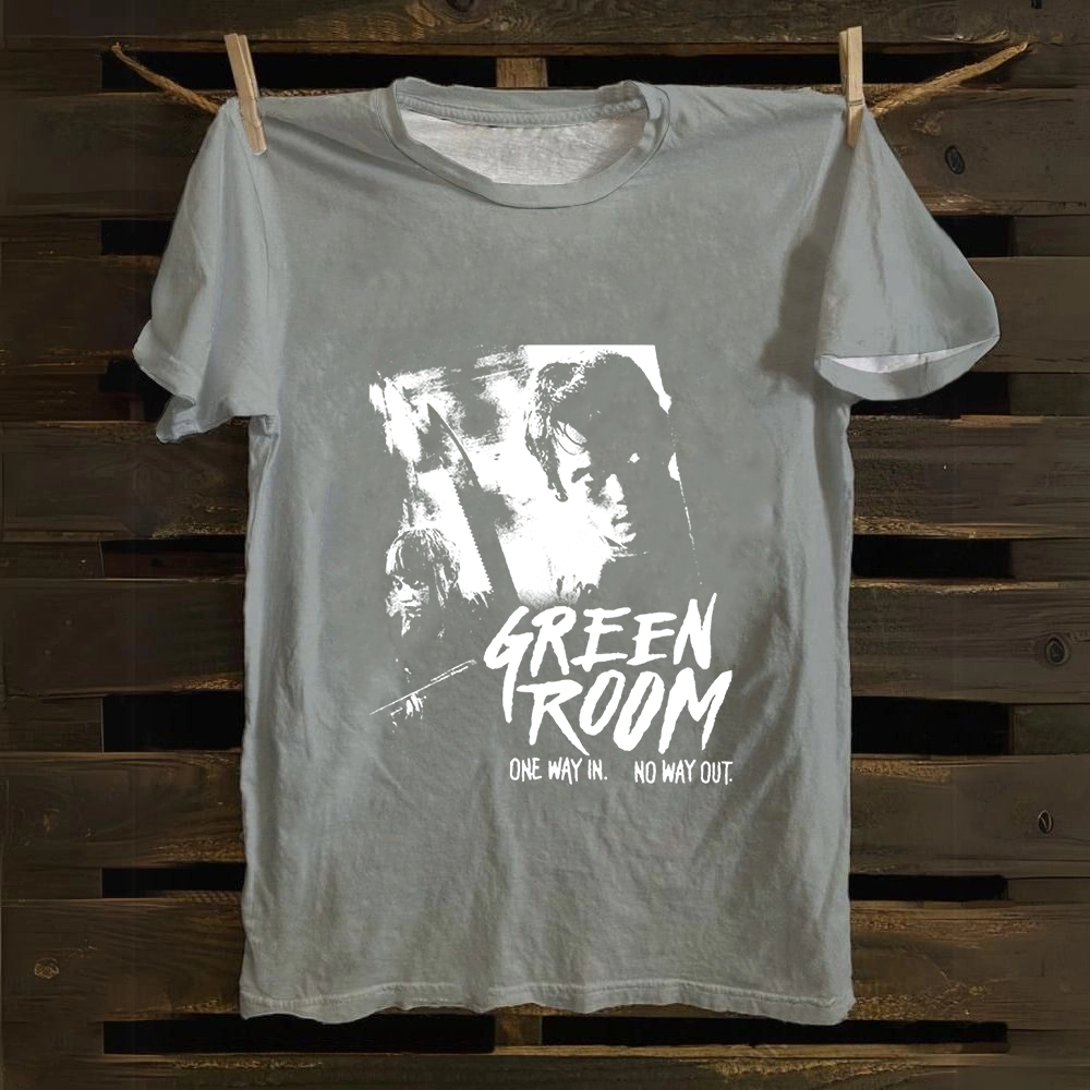 Unisex Vintage Green room horror movie 2015 Cotton T-Shirt