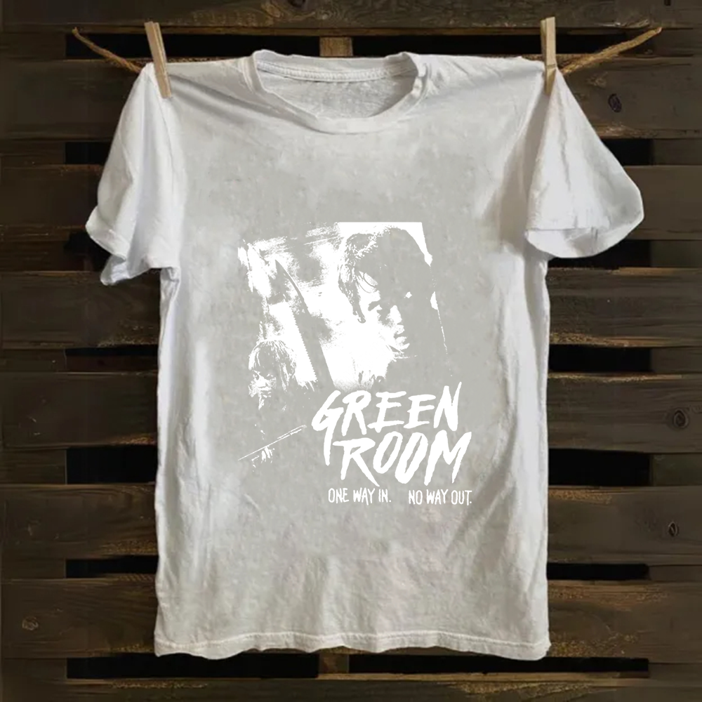 Unisex Vintage Green room horror movie 2015 Cotton T-Shirt