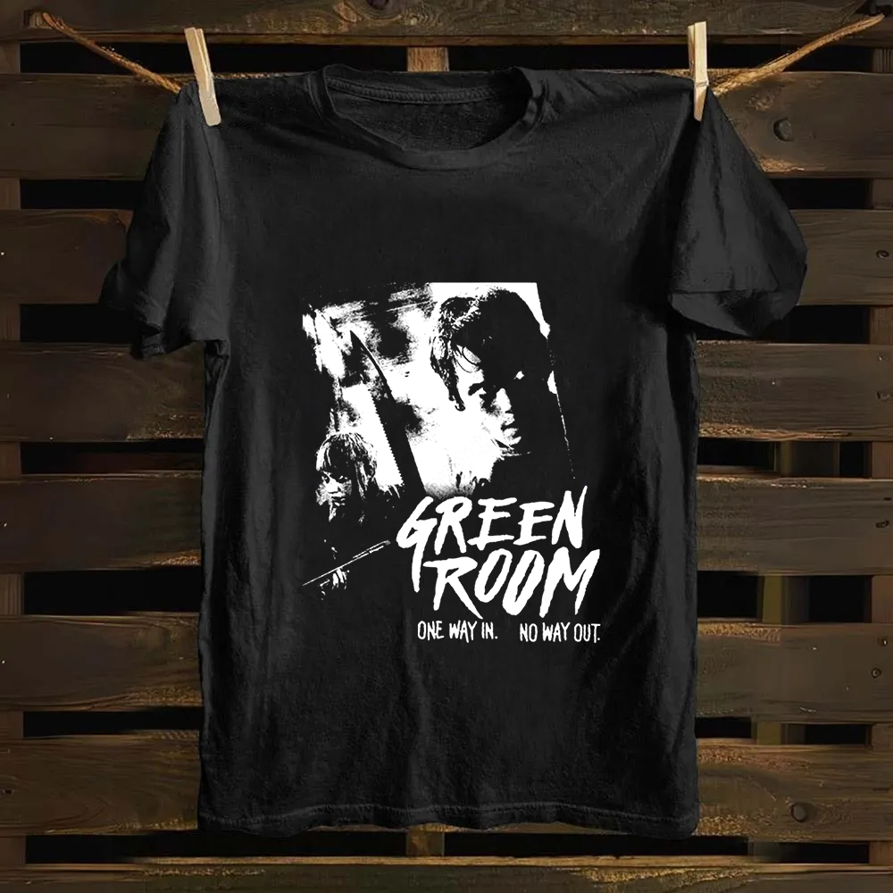 Unisex Vintage Green room horror movie 2015 Cotton T-Shirt