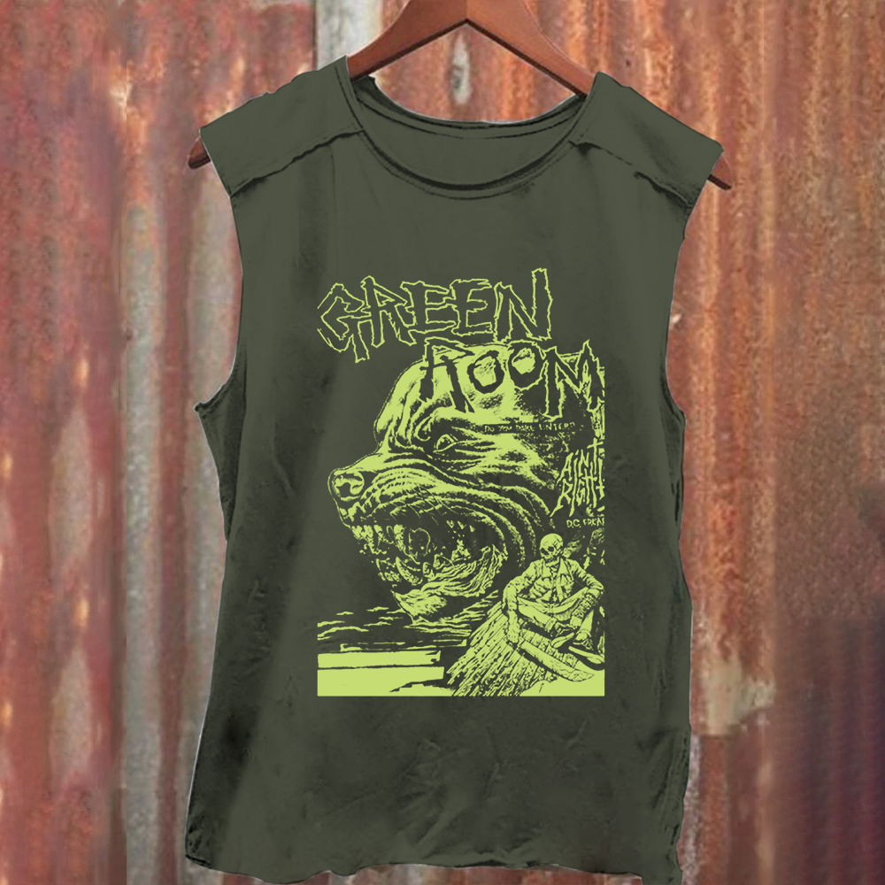 Unisex Vintage Washed Green room horror movie 2015 Tank Top