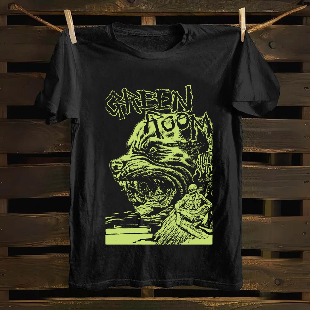 Unisex Vintage Green room horror movie 2015 Cotton T-Shirt