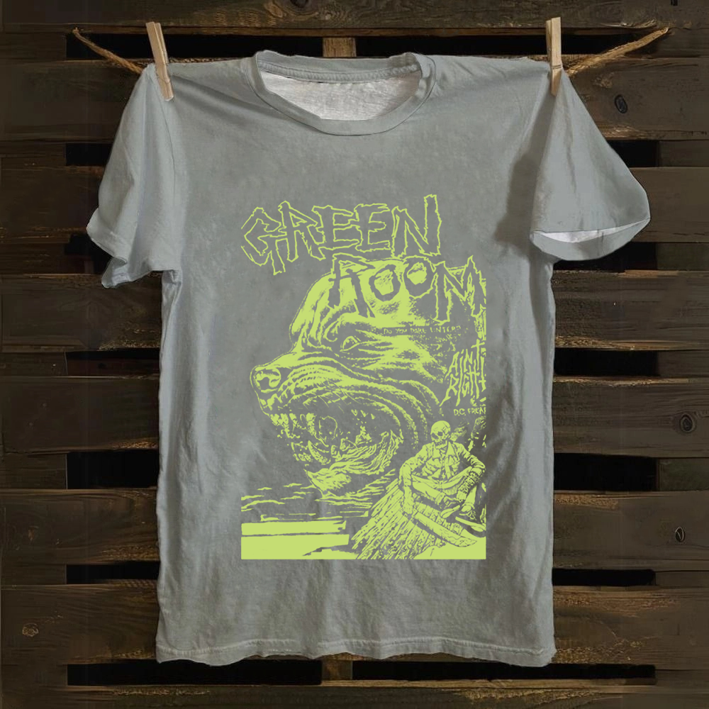 Unisex Vintage Green room horror movie 2015 Cotton T-Shirt