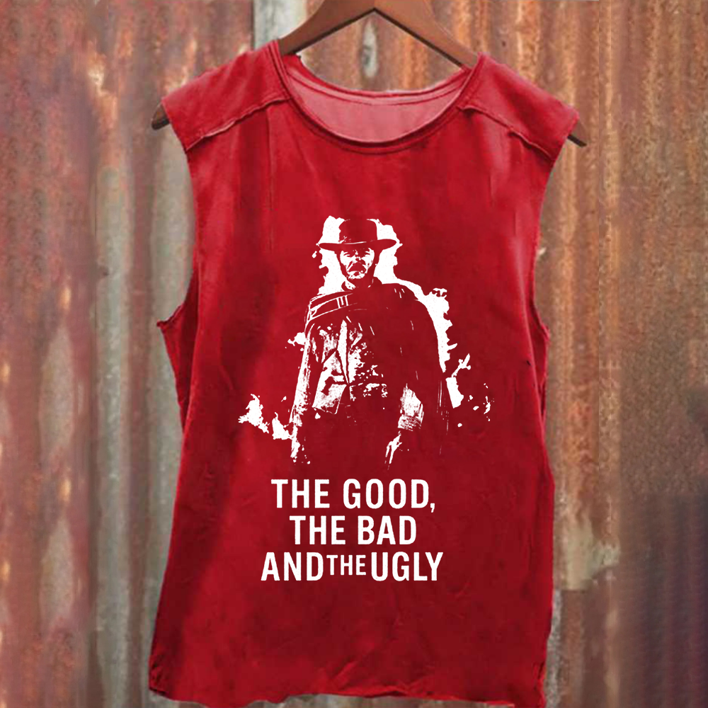 Unisex Vintage Washed The good,the bad,the ugly, spaghetti Western movie  Tank Top