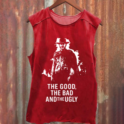 Unisex Vintage Washed The good,the bad,the ugly, spaghetti Western movie  Tank Top