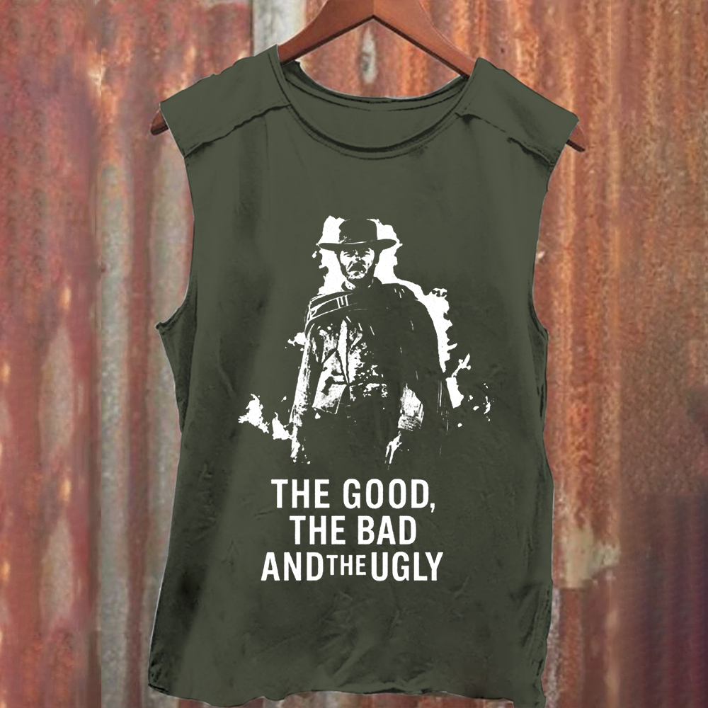 Unisex Vintage Washed The good,the bad,the ugly, spaghetti Western movie  Tank Top