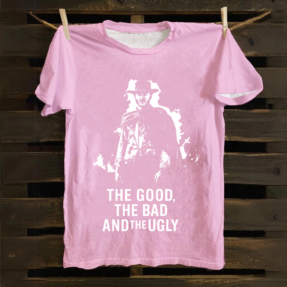 Unisex Vintage The good ,the bad,the ugly, spaghetti Western movie  Cotton T-Shirt