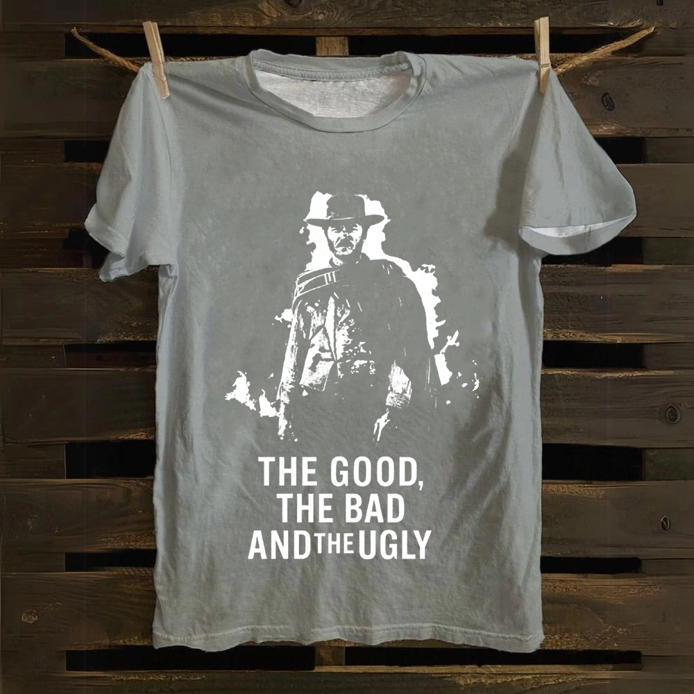 Unisex Vintage The good ,the bad,the ugly, spaghetti Western movie  Cotton T-Shirt