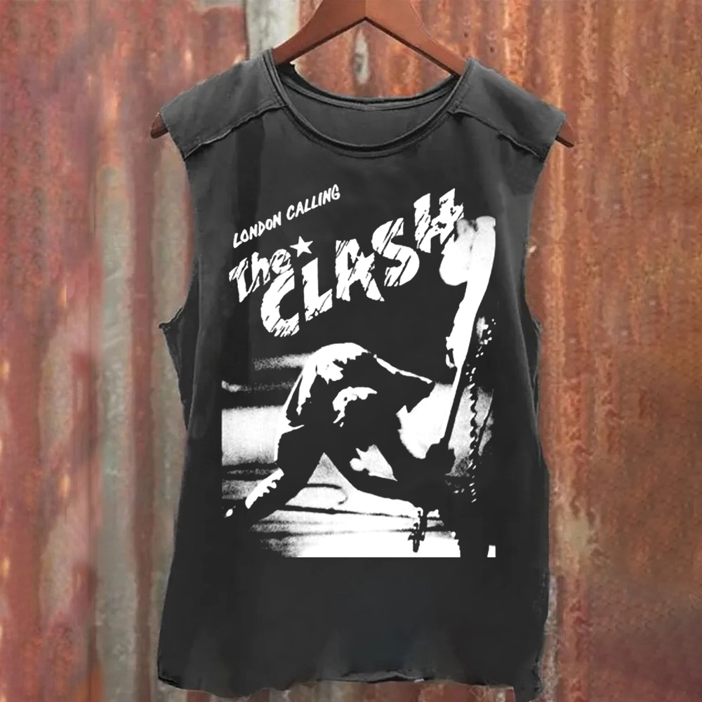 Vintage Washed The Clash Punk Band Tank Top