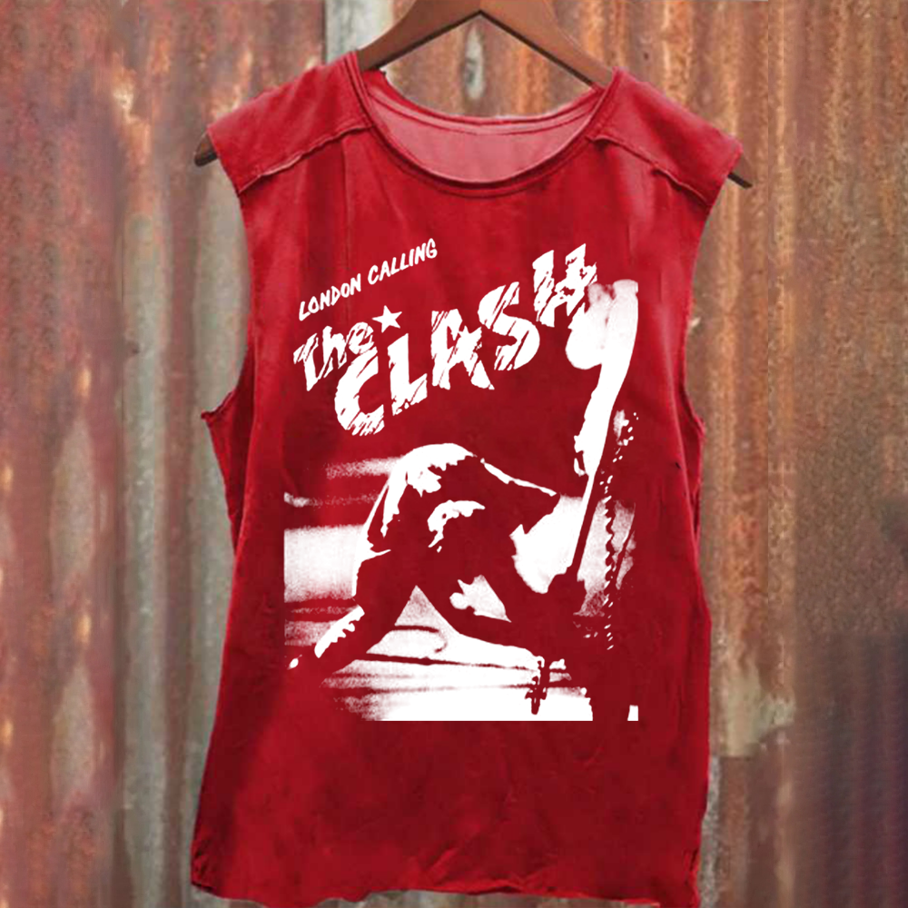 Vintage Washed The Clash Punk Band Tank Top