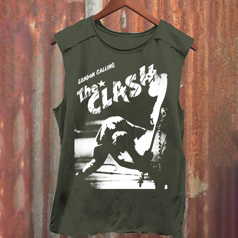 Vintage Washed The Clash Punk Band Tank Top
