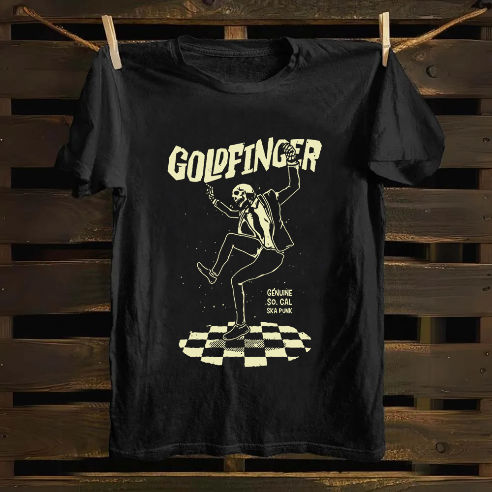Unisex Vintage  Goldfinger Band Cotton T-Shirt