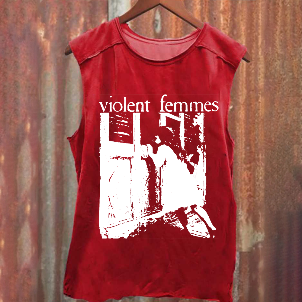 Unisex Casual Violent Femmes Punk Band Printed Tank Top