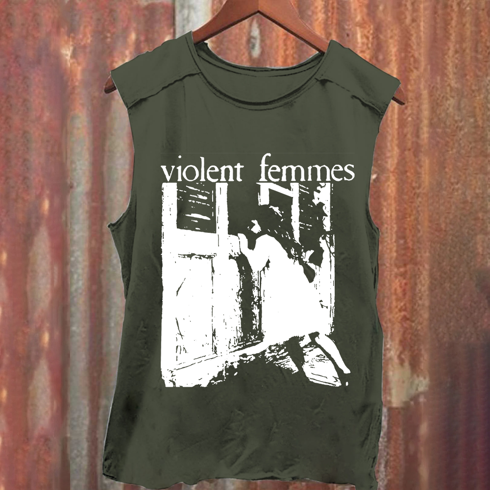 Unisex Casual Violent Femmes Punk Band Printed Tank Top
