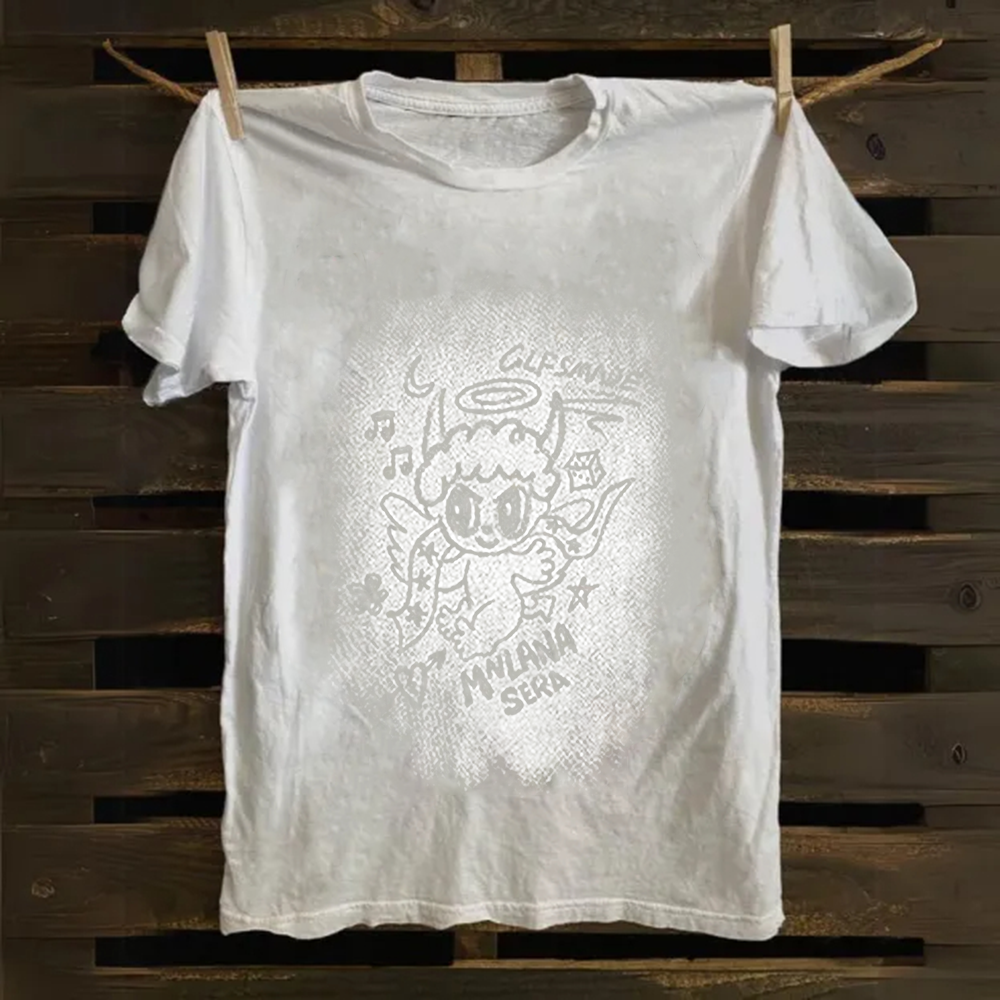 Unisex Vintage Angel Graphic Cotton T-Shirt