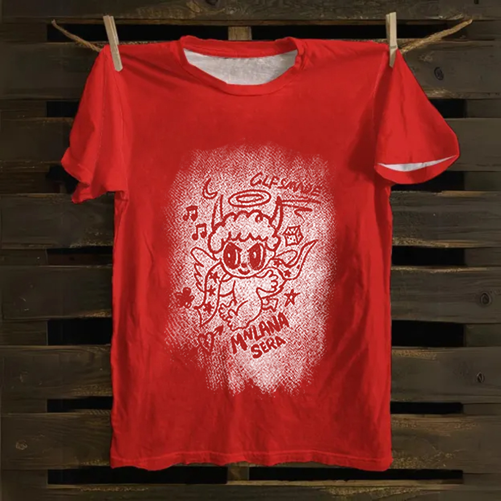 Unisex Vintage Angel Graphic Cotton T-Shirt